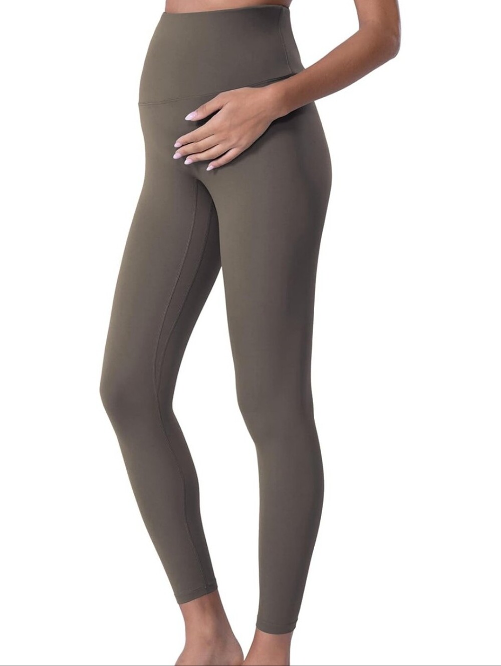 Poshdivah Taupe Maternity Leggings